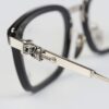 Chrome Hearts Glasses Sunglasses OVERPOKED BLACK PLASTICBRUSHED SILVER 4