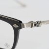 Chrome Hearts Glasses Sunglasses OVERPOKED BLACK PLASTICBRUSHED SILVER 5