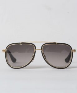 Chrome Hearts Glasses Sunglasses PREYANK – MATTE BLACKMATTE GOLD PLATEDWOOD EBONY WALNUT 1