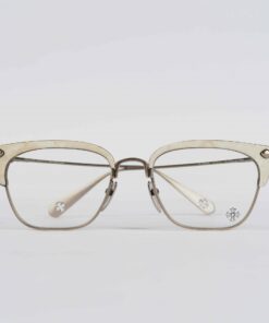 Chrome Hearts Glasses Sunglasses SLUNTRADICTION 52 – WHITE EBONY WOODANTIQUE SILVER 4